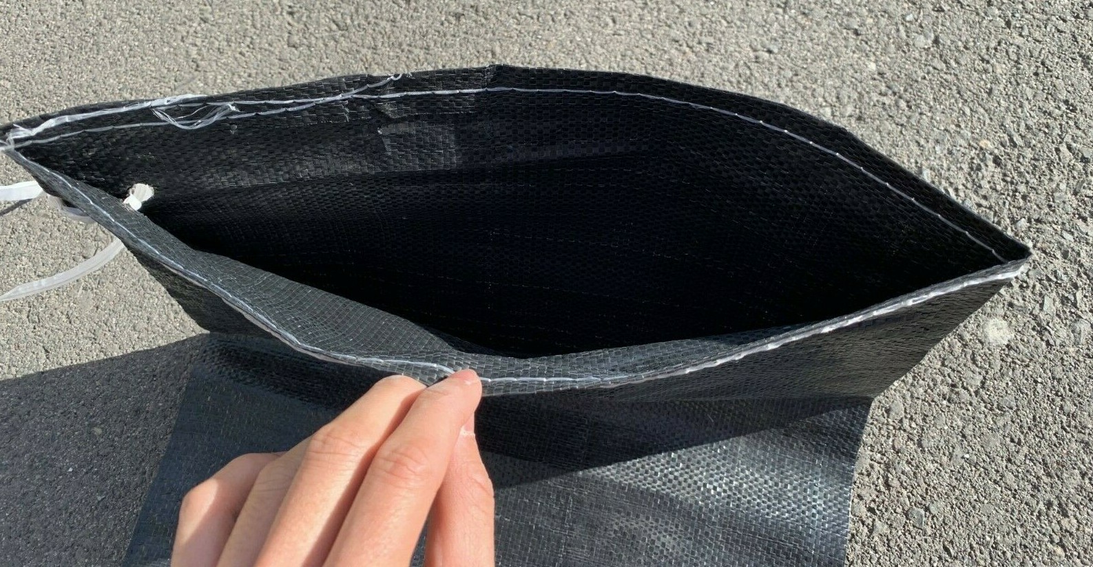 BLACK Military Style OD Heavy Duty Sandbag Sand Bags - 26" x 14" Sandbags Poly