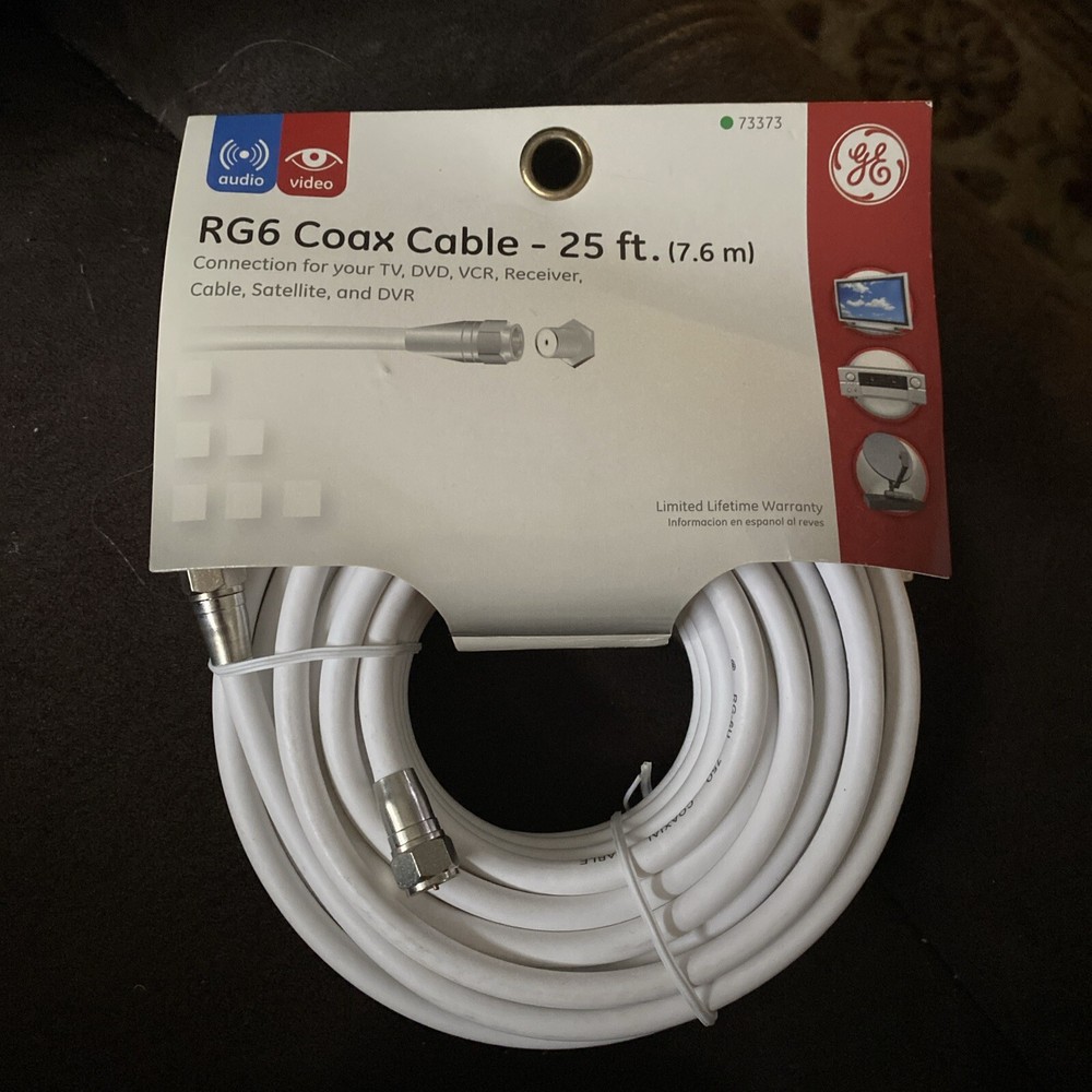 GE 25 Ft. Digital RG6 Coaxial Cable