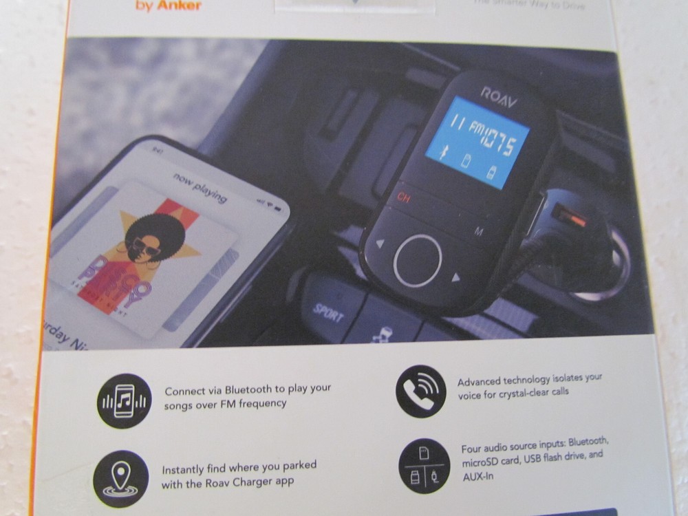 Anker ROAV - SmartCharge F3 FM Transmitter - Black