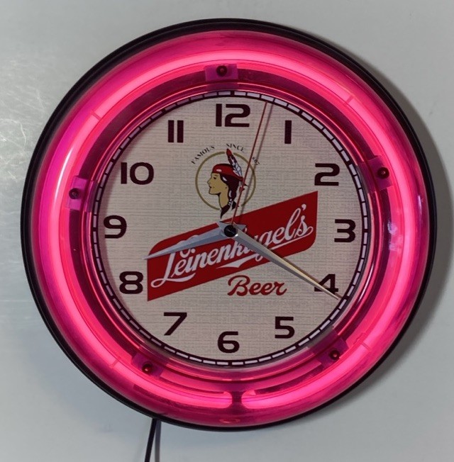Leinenkugel’s Beer Nostalgic Logo  neon clock