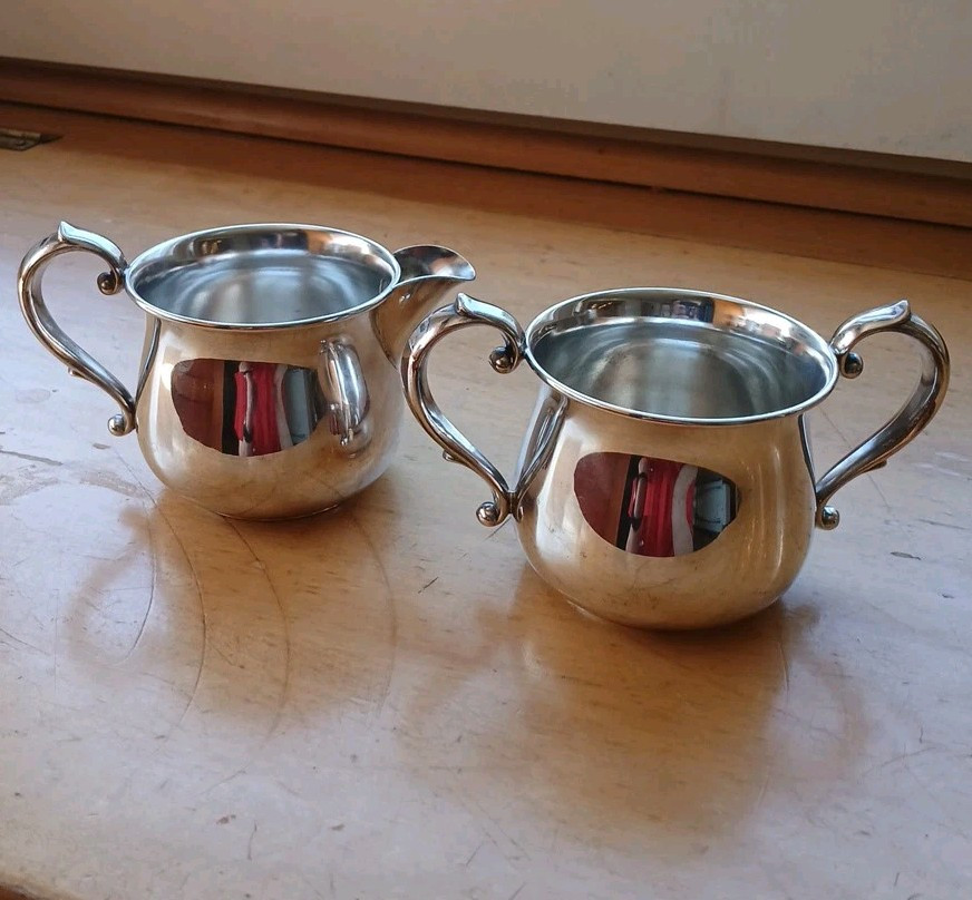 Antique Webster Co. Silver Plated Cream & Sugar Set