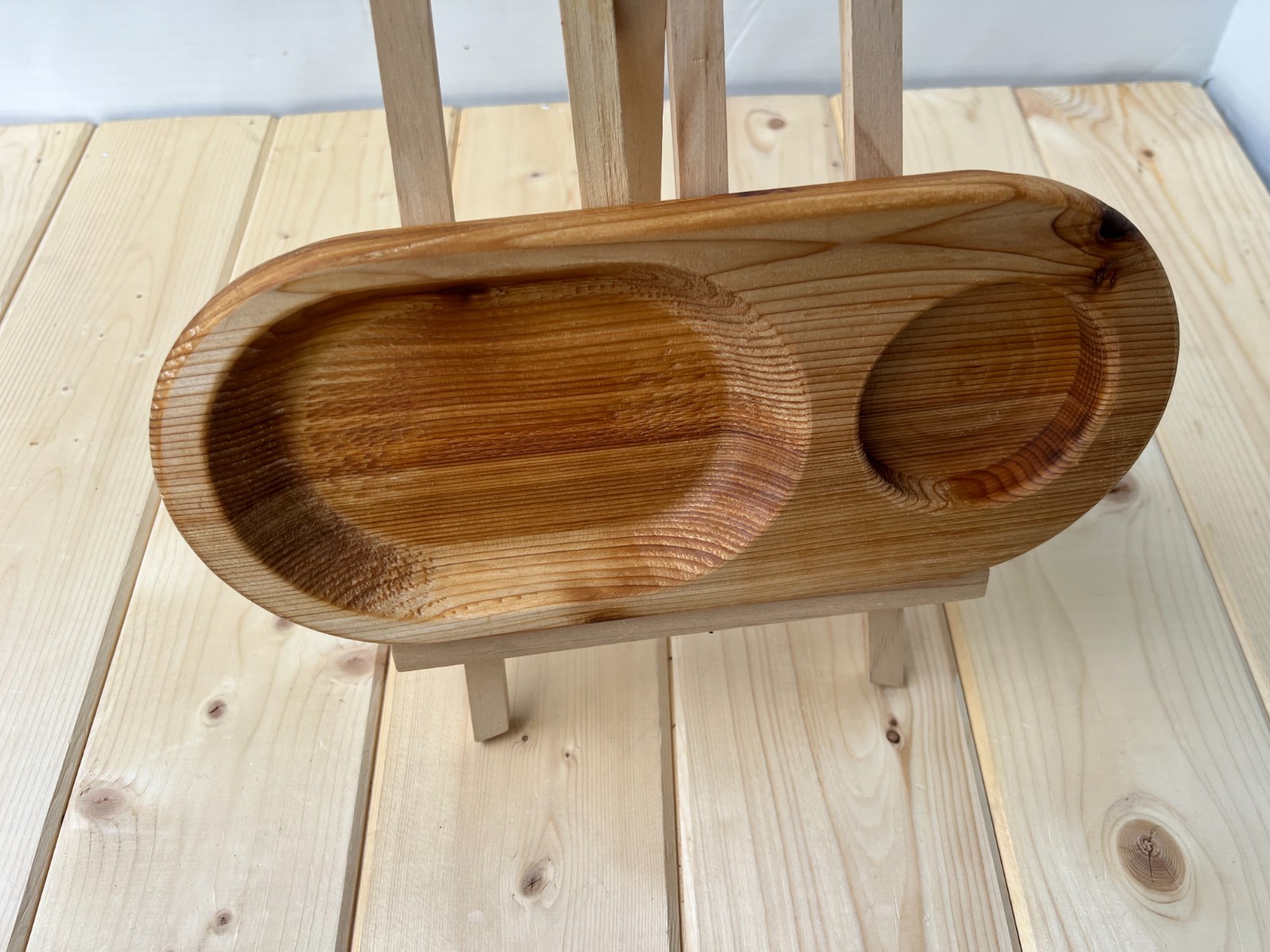 Sauna Snack Tray Wooden with Cup Holder/Beer or Kvas Holder/Handcrafted Sauna