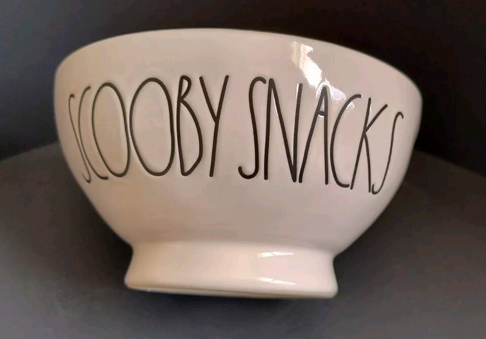 Scooby-Doo & the Gang Rae Dunn SCOOBY SNACKS 5.5"W x 3" H Double Sided Bowl NEW!