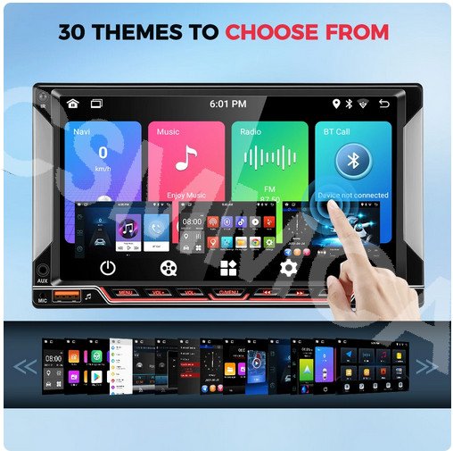 Android 12 Car Multimedia Player Bluetooth Double Din Audio/Video Mirror Link
