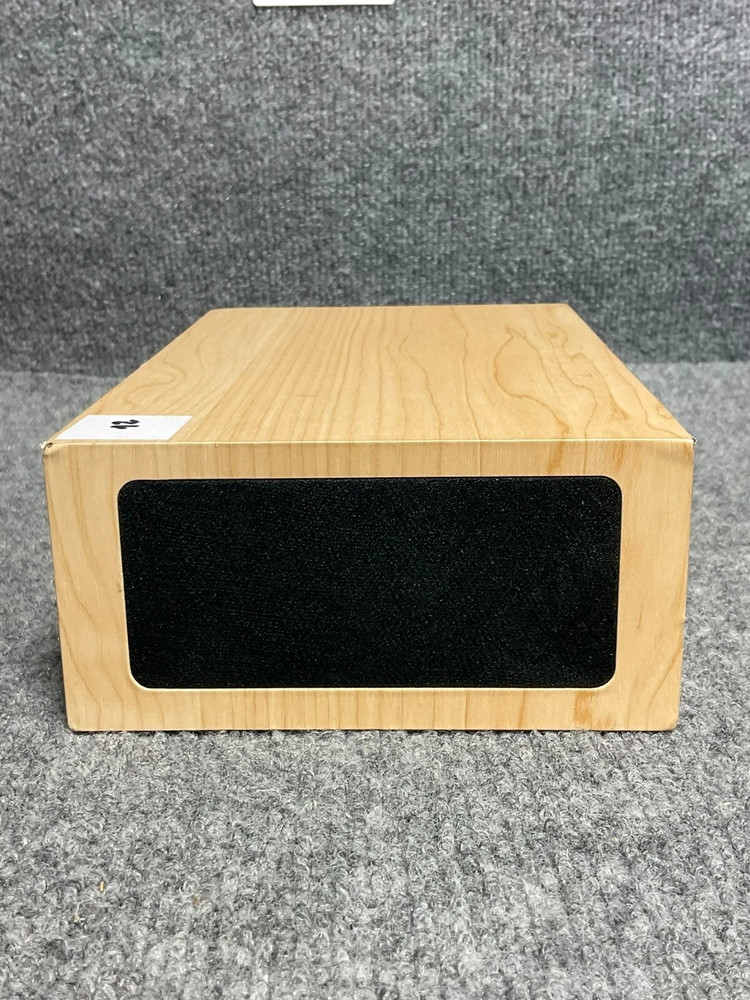 Brown Wooden Bluetooth LED Alarm Clock Speaker Multi-Function Features