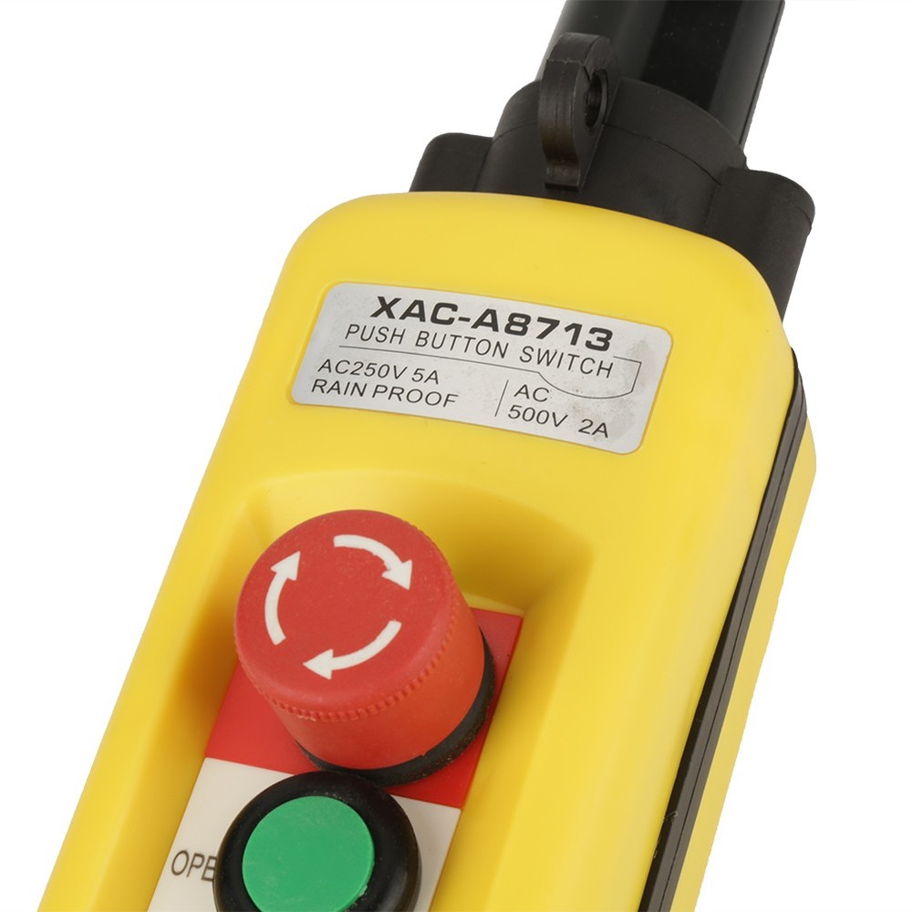 Crane Chain Hoist Push Button Switch Lifting Pendant Controller&Emergency Stop↑