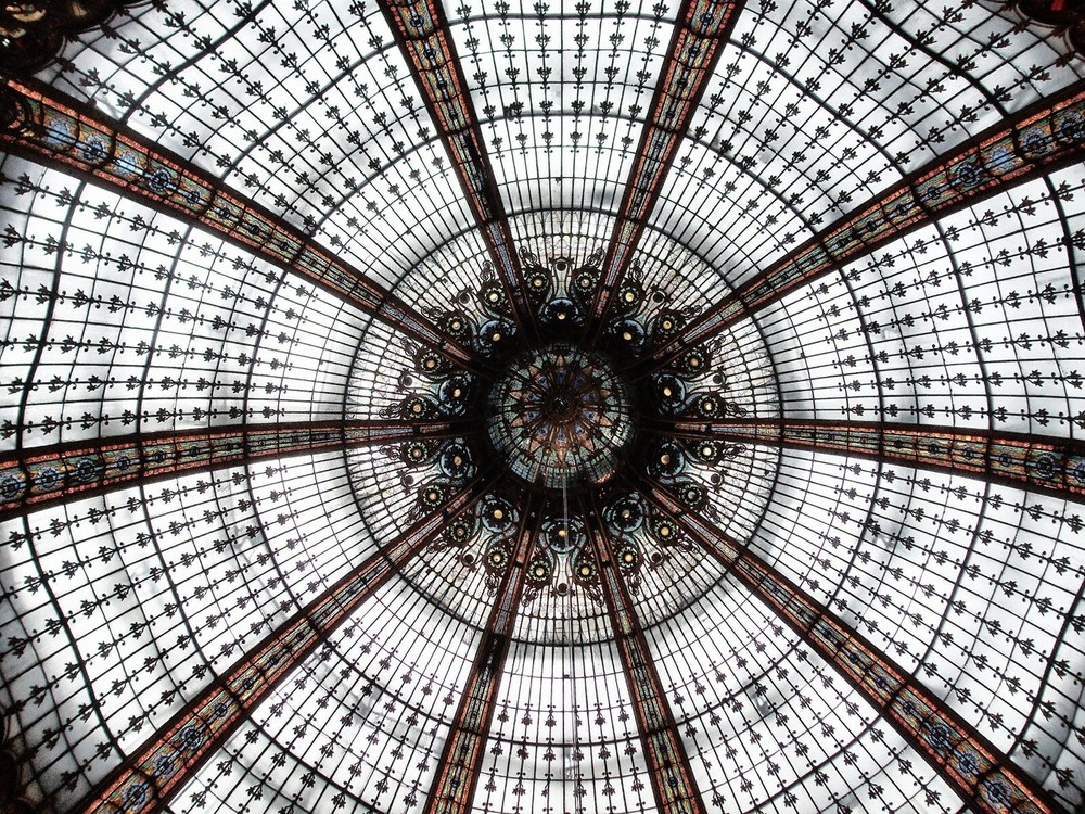 Galeries Lafayette Stained Glass Ceiling | Cyanotype