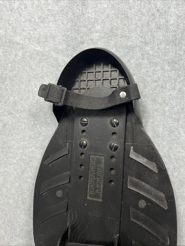 Kickapoo Kickers Fins Adjustable for Float Tube Fishing - Black - Missing Strap