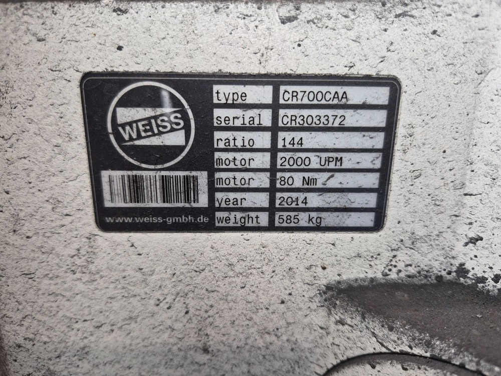 WEISS CR700CAA Heavy-Duty Rotary Indexing Table USED