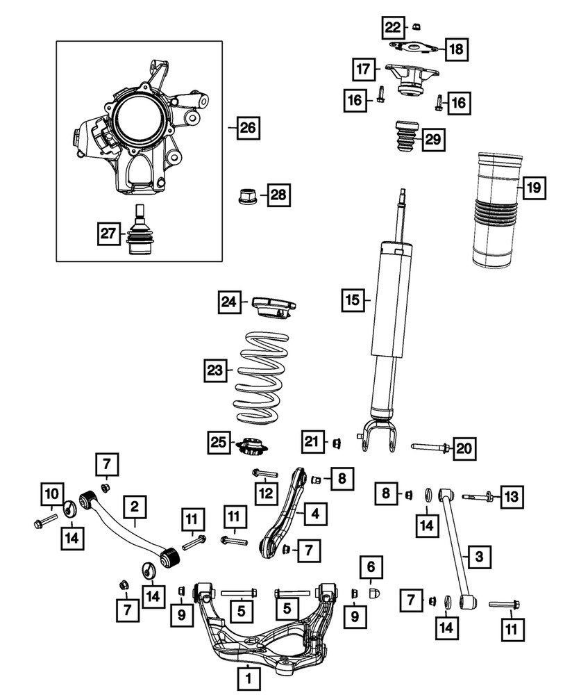 Genuine Mopar Shock Upper Mount 68464842AA