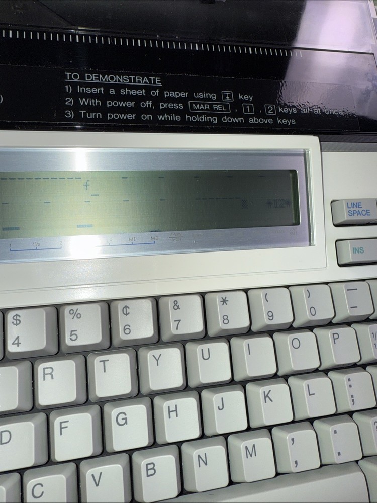 VTG Electronic Printer Typewriter Sharp PA-1000H Portable IntelliWriter Working
