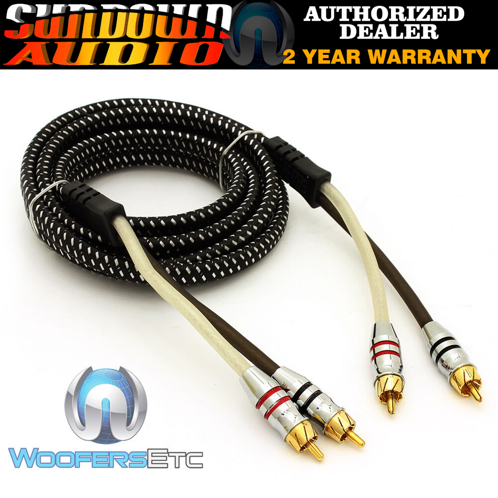 SUNDOWN AUDIO 6FT SAZ 2 CHANNEL SOLID 100% OFC COPPER TWISTED RCA AMPLIFIER WIRE