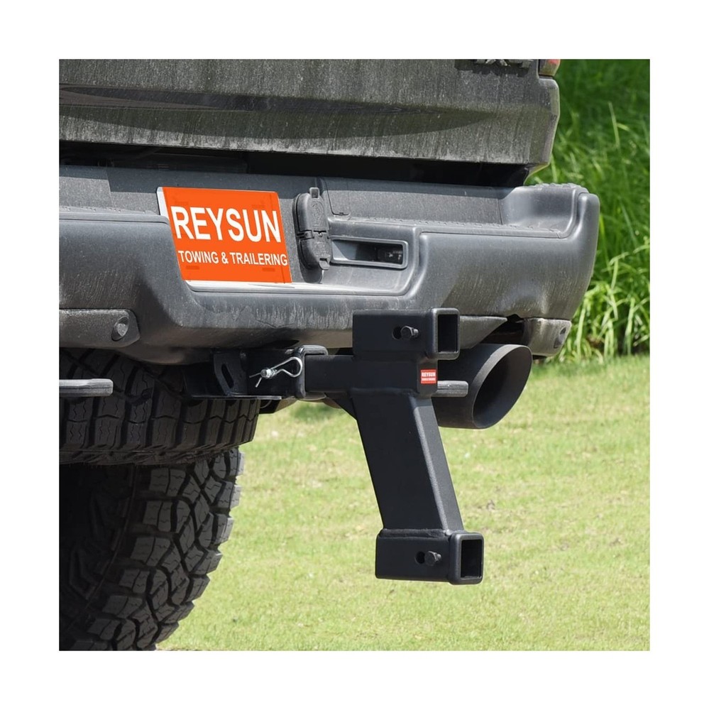 Dual Hitch Extender, 2/8" Riser/Drop - 2" Receiver, 10000lbs w/ Solid Shank