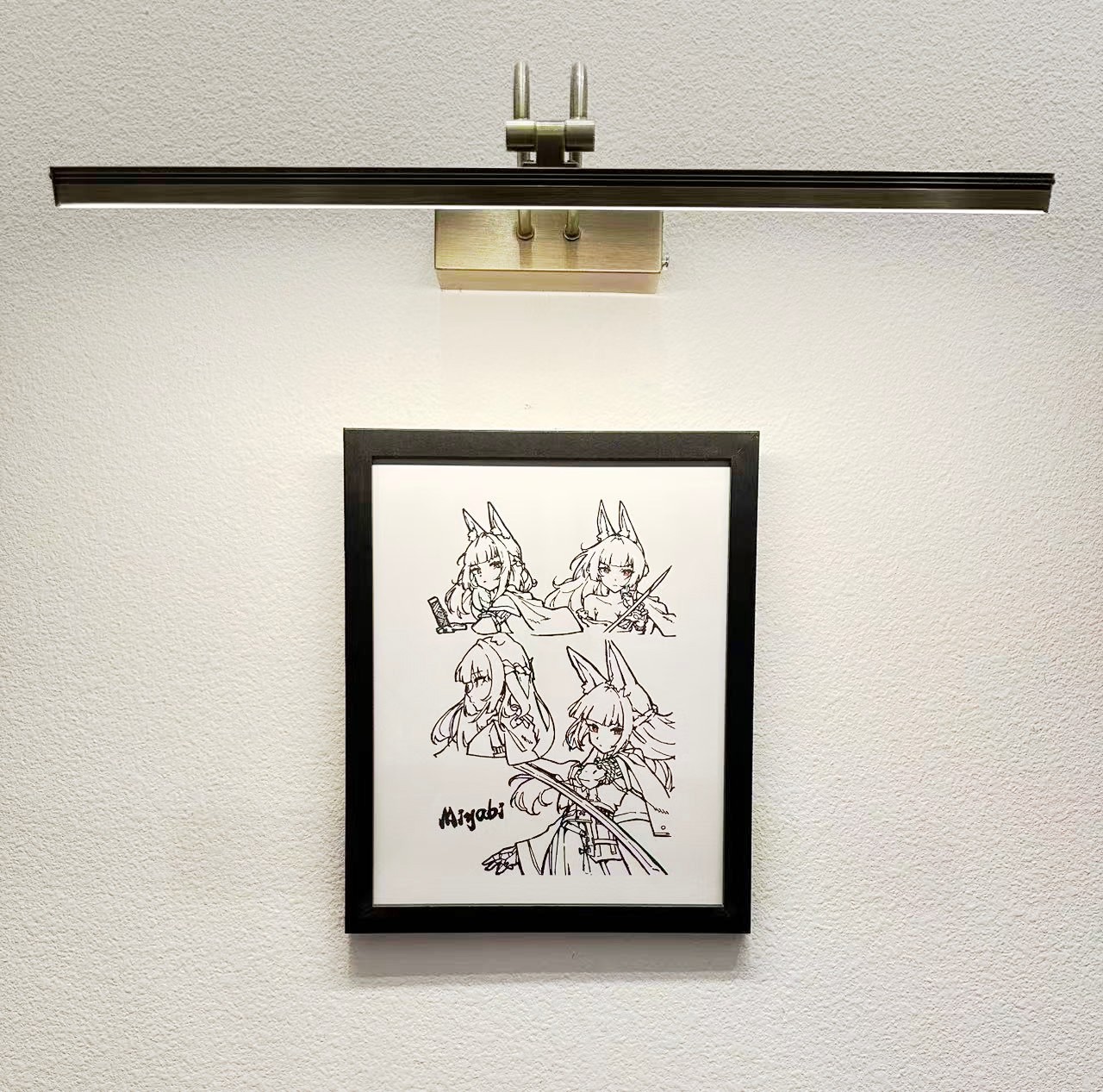 Hand Drawn (Not a Print) Miyabi Zenless Zone Zero Framed Pen & Ink Art Drawing