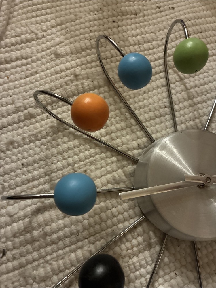 Atomic Wall Clock Multicolored Nelson style Ball Clock