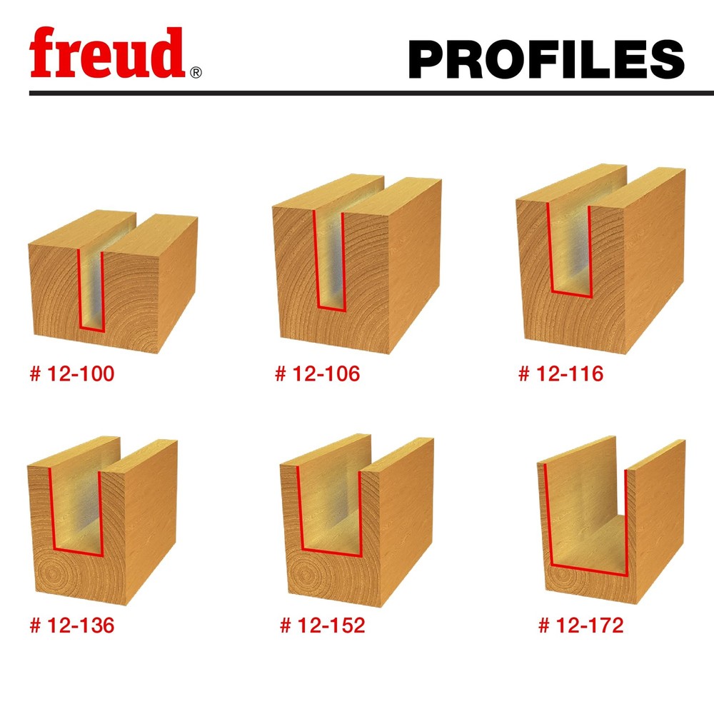 Freud 91-102 6 Piece Straight Bit Set