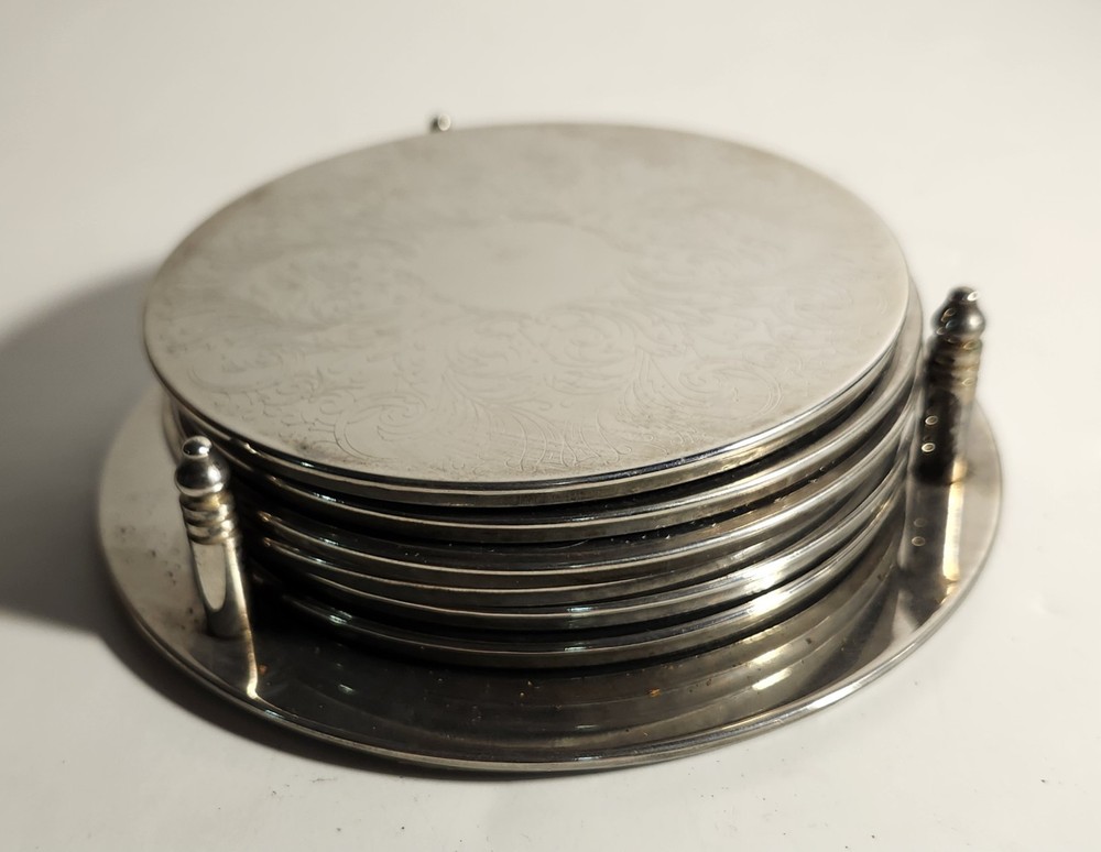 Silver Plated Coasters Set Of 6