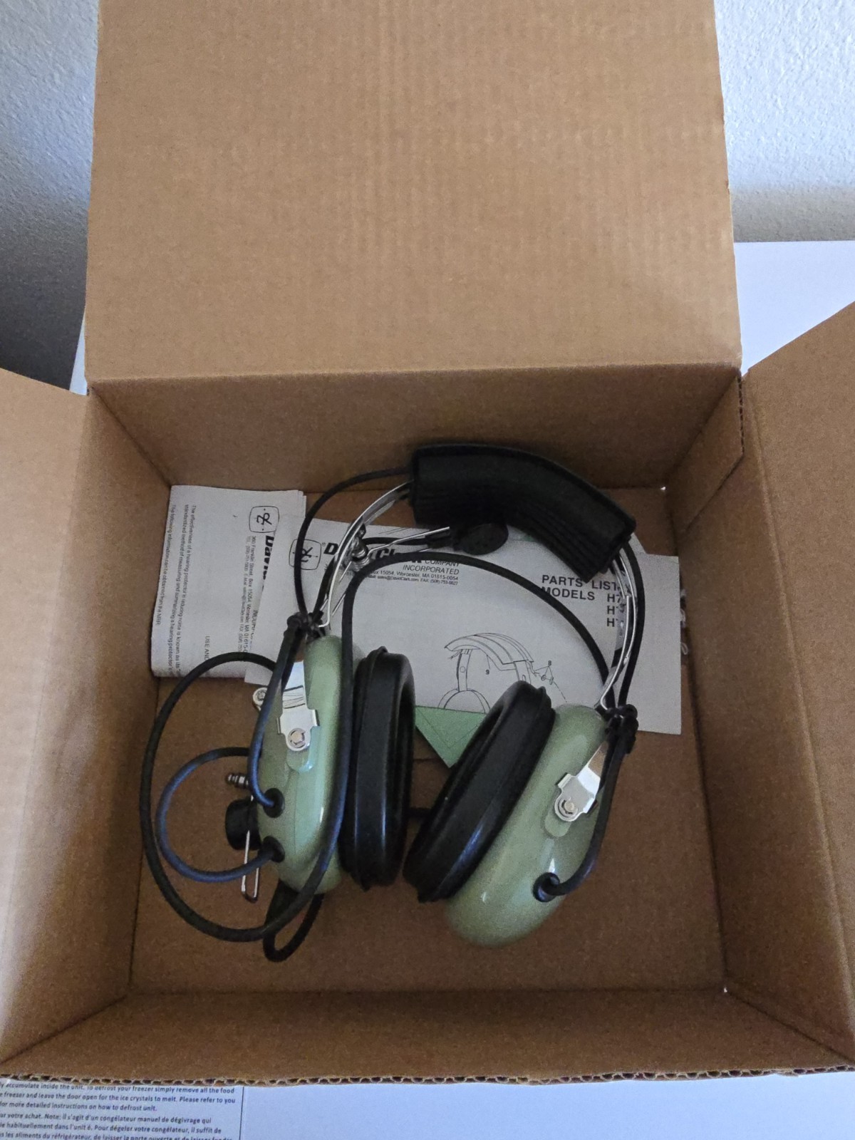 David Clark Headset Model H7030 Aviation Headset with Microphone