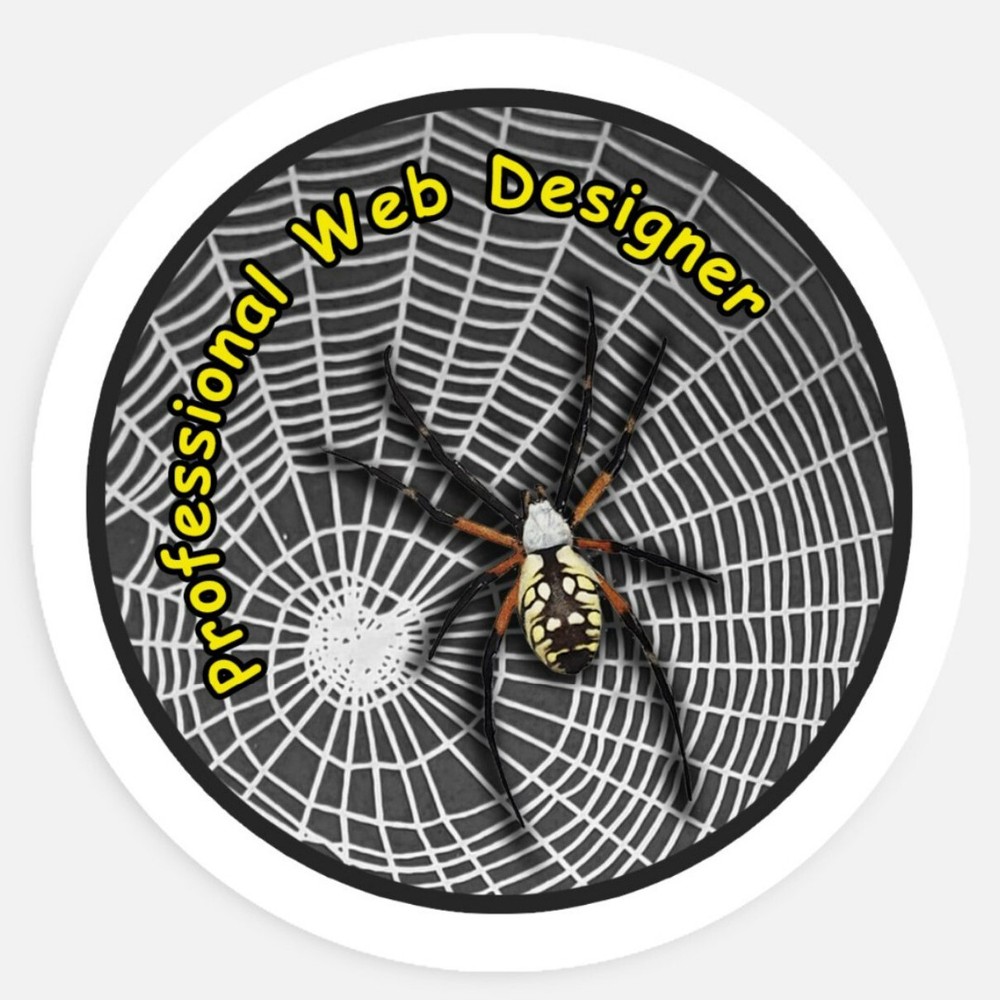 Professional Web Designer Spider Pun 1.5in sticker
