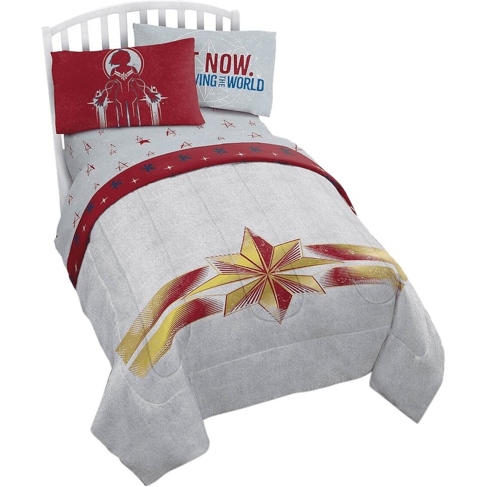Marvel Captain Marvel Comforter Microfiber Twin Size
