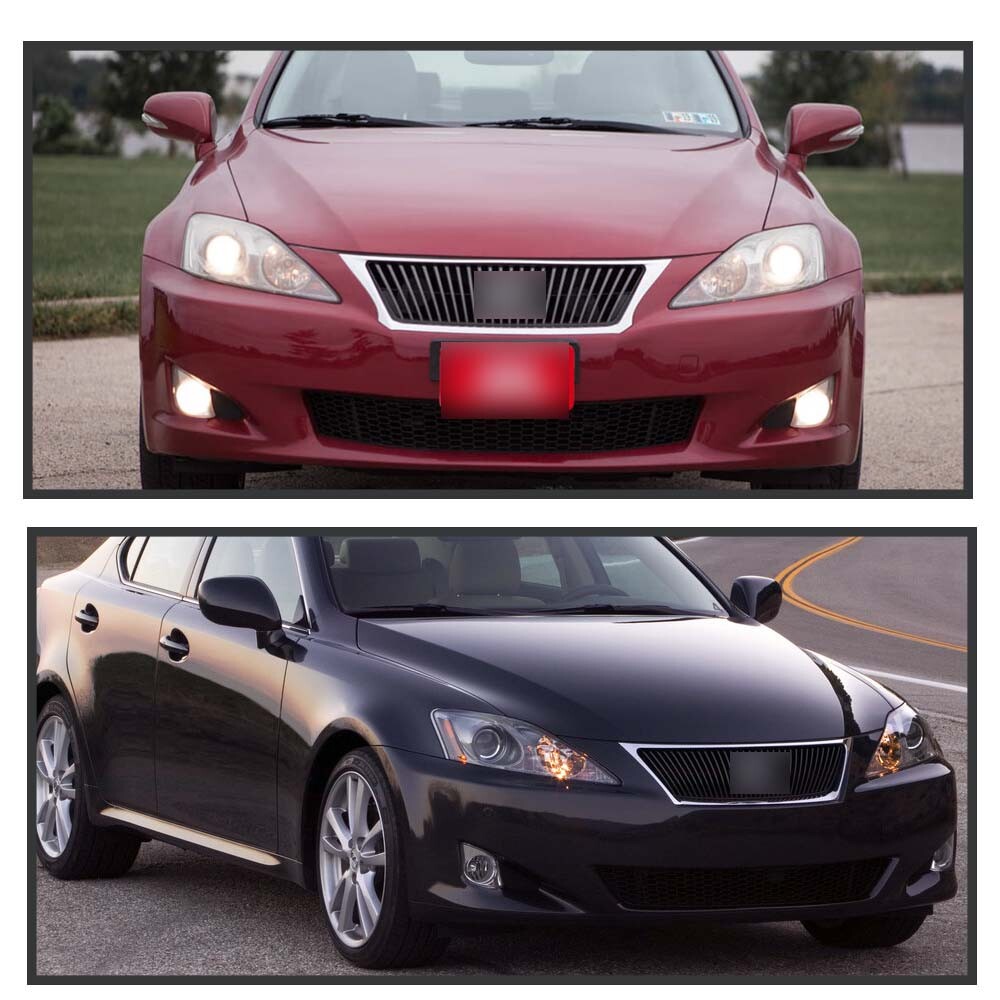 Pair Fog Lights For 2006-2010 Lexus IS250 IS350 Clear Lens Bumper Lamp HB4 Bulbs