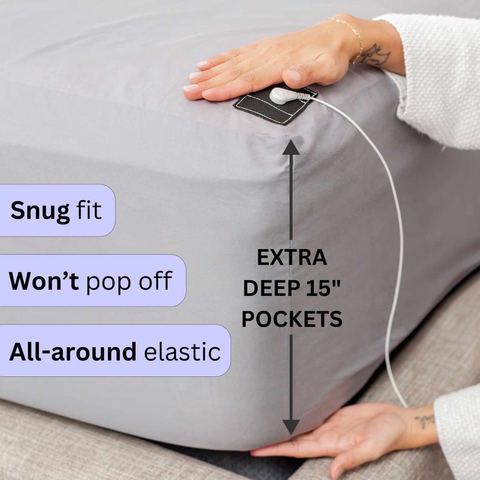 Fitted Grounding Sheets, 20% Silver Fiber, Certified Organic Cotton, MADE IN USA