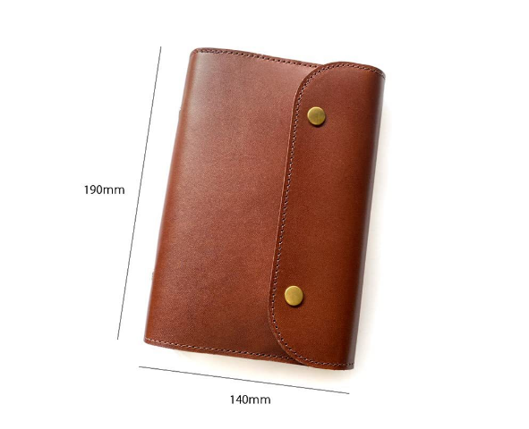 B6 loose leaf Writing note Notebook sketchbook Diary Notepad leather brown Q422