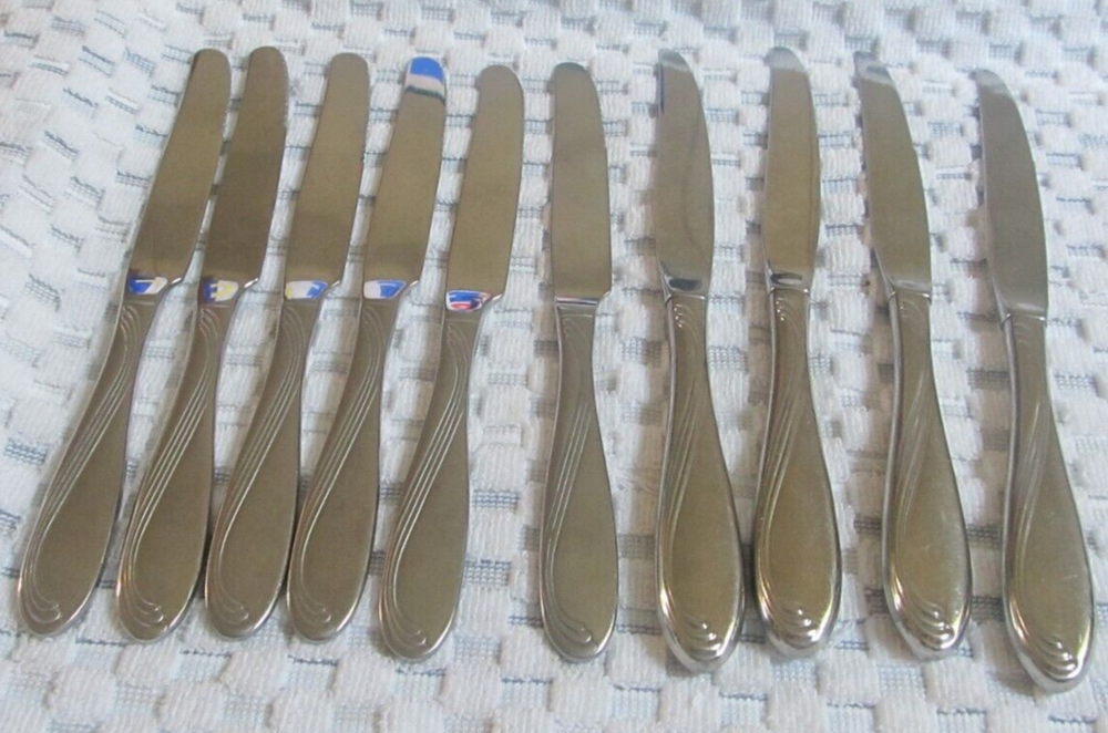 43 PC Oneida Camber Cresta Windswept Scroll Glossy Stainless Flatware