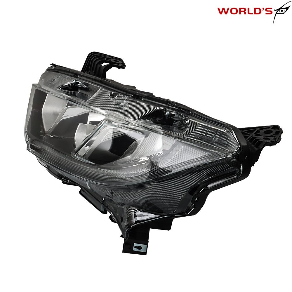 Pair For Honda Civic 2016-2020 Halogen W/LED DRL Headlights Assy Chrome Housing