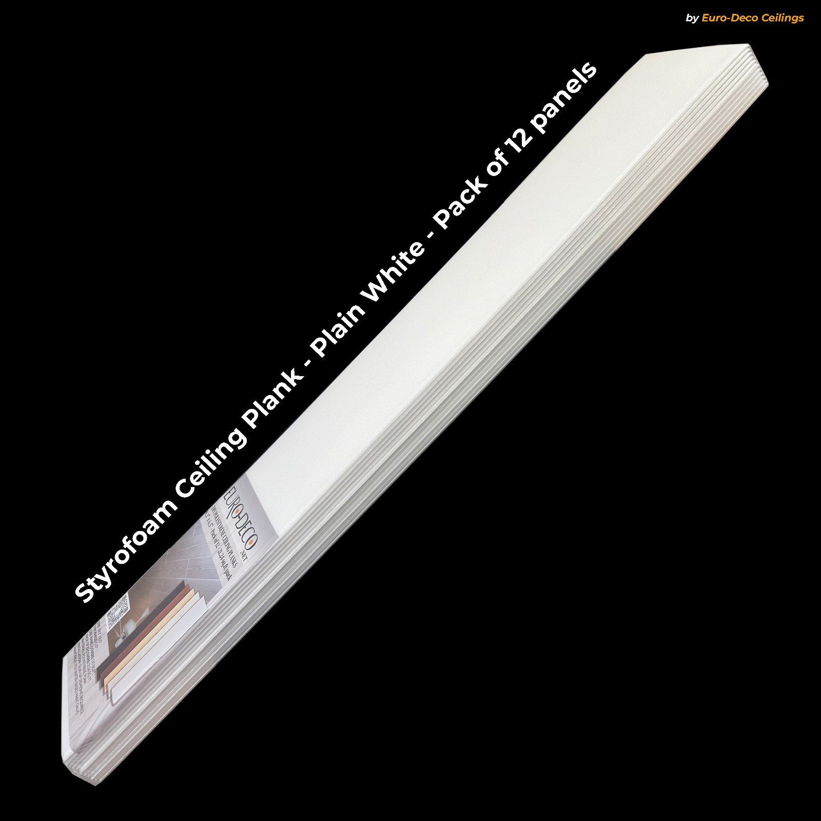 DIY Styrofoam Ceiling planks/Panels White - Glue up on popcorn. Pack of 120 pcs