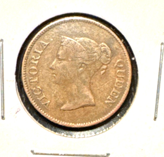 Straits settlements 1845 1/4 cent KM 1 VF