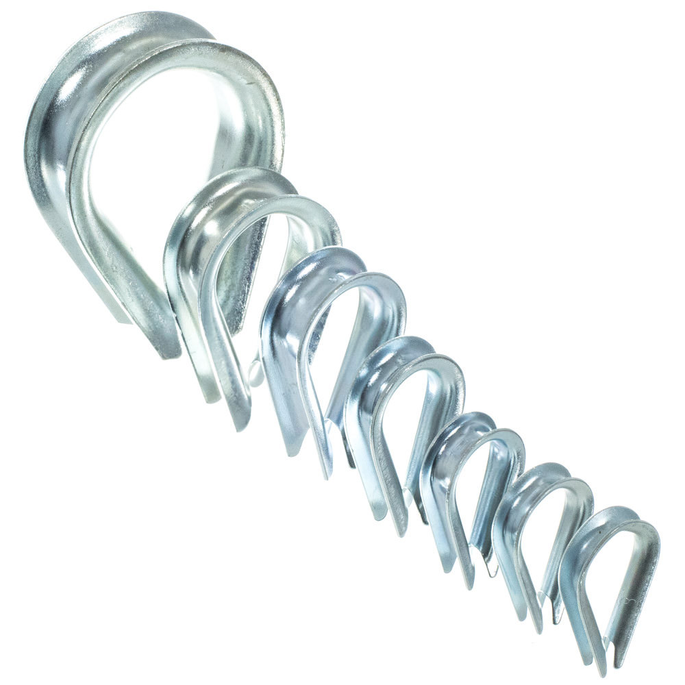 Wire Rope Thimbles - Zinc Plated - Multiple Sizes Available - Standard Duty