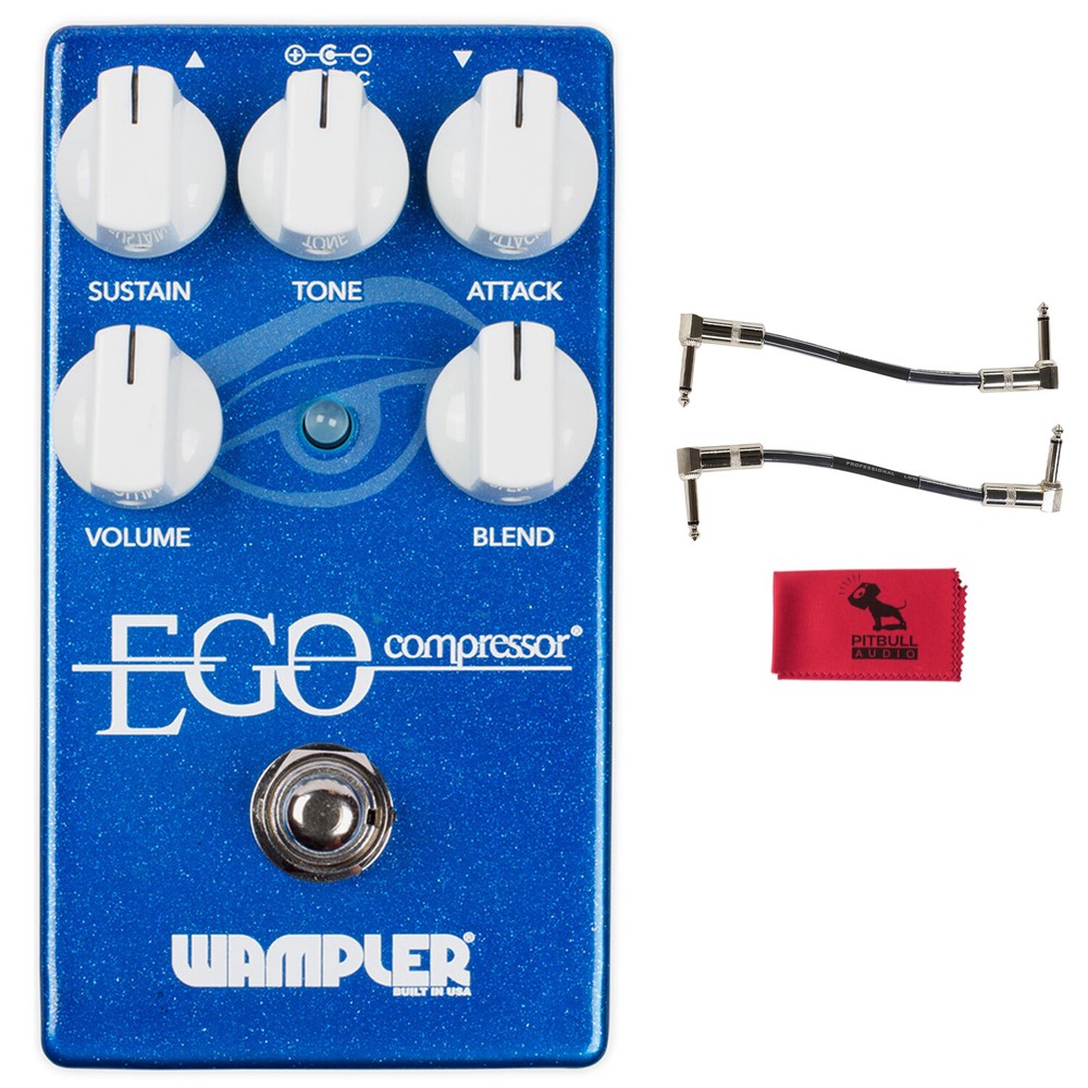 Wampler Ego Compressor Pedal w/ Patch Cables & Cloth