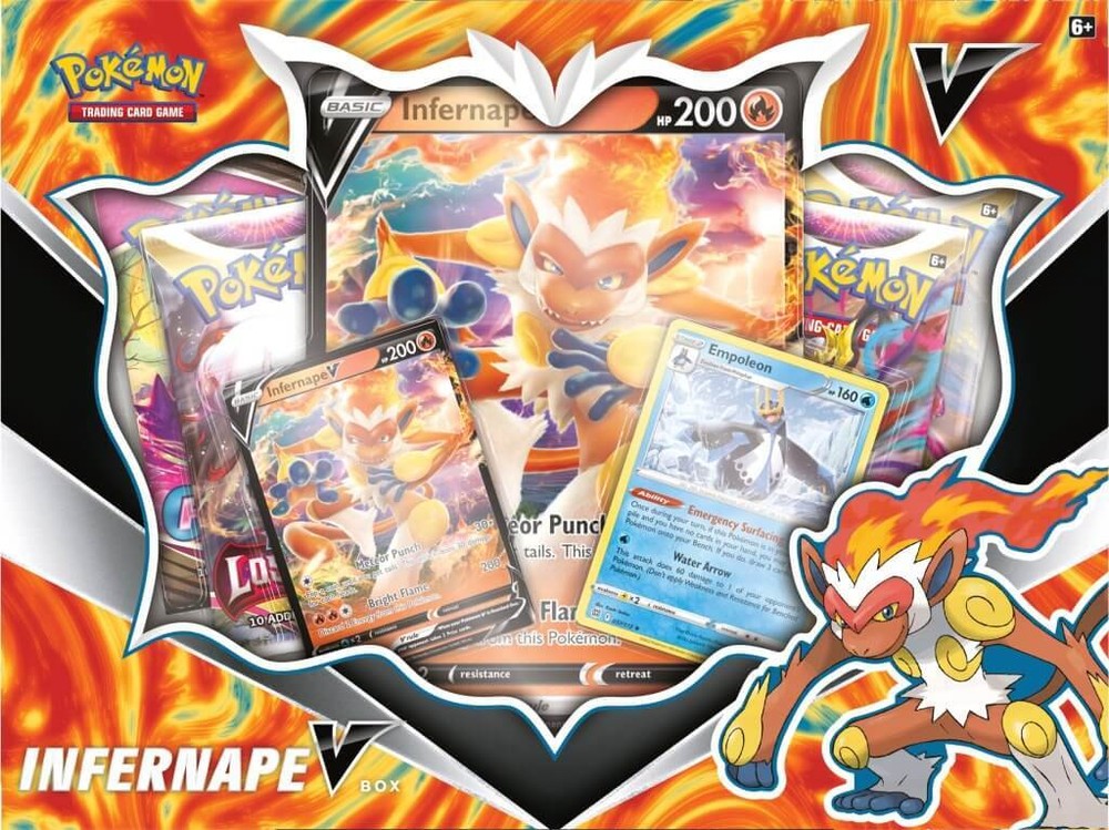 Infernape V Box POKEMON TCG - Includes 4 Booster Packs