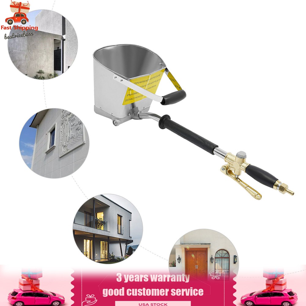 Pneumatic Cement Stucco Sprayer Gun Plaster Mortar Automatic Air Panting Tool US