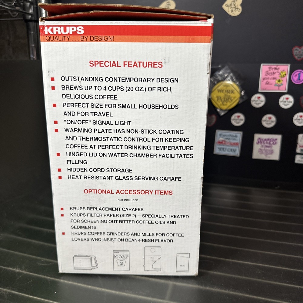 KRUPS Brewmaster Jr 20 oz Coffee Maker Model 170 Black!
