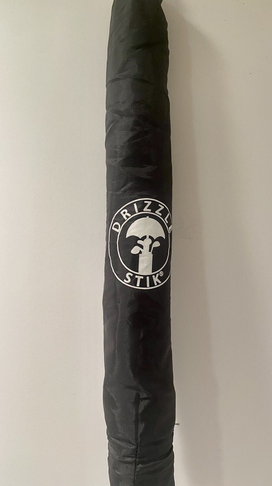 Drizzle Stick Golf Bag Umbrella Black White NICE!