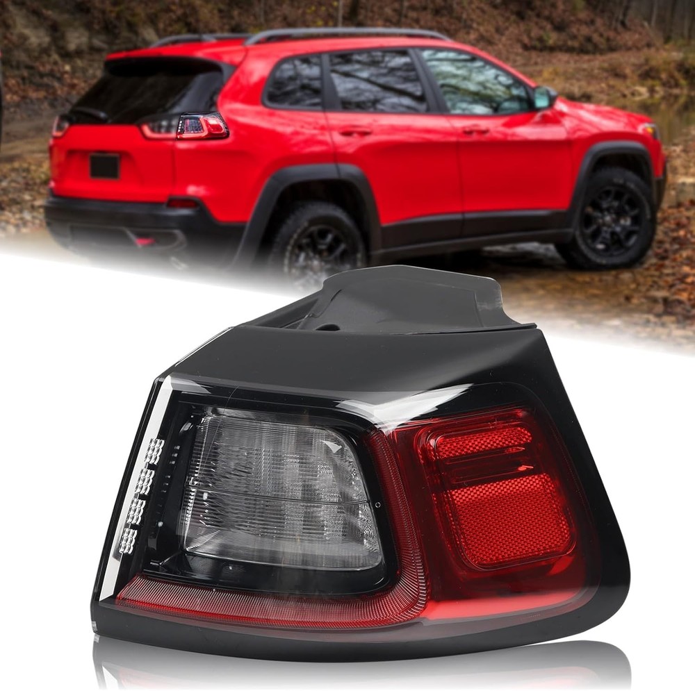 LED Type Outer Tail Light Lamp Assembly Compatible for 2019-2023 Jeep Cheroke...