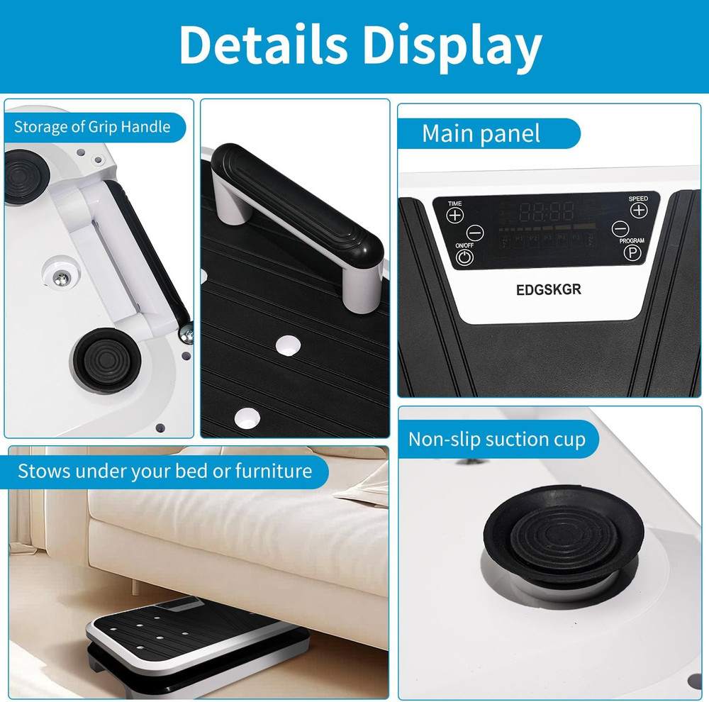 Vibration Plate Exercise Machine with Pushup Handle, Full-Body Vibrating Plate