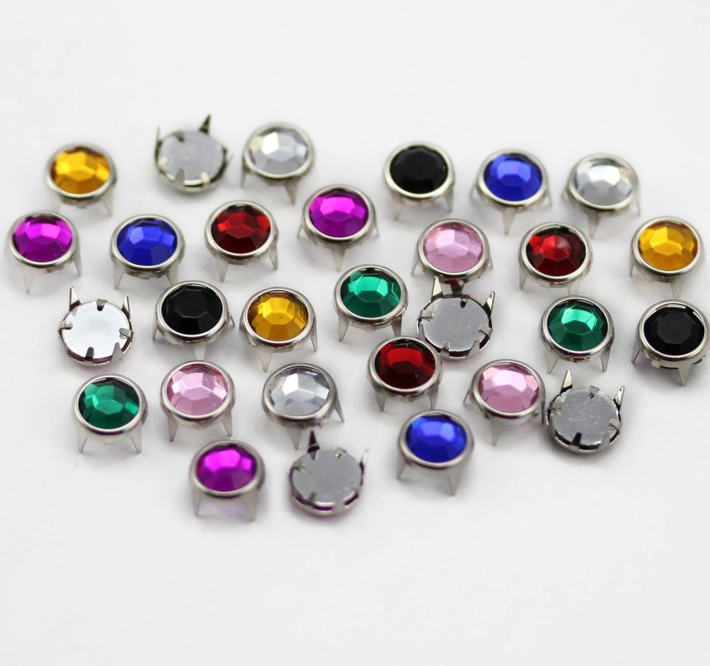 10mm Red Ruby CH17 Preset Rhinestones - 50 Pieces