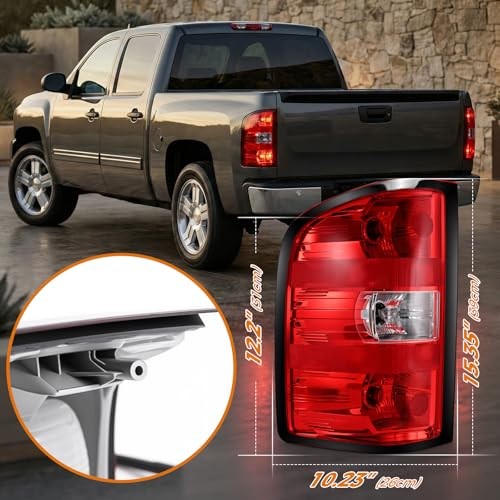 Tail Lights Assembly for Chevy Silverado 1500 2500HD 2007-2013 Left Driver Side