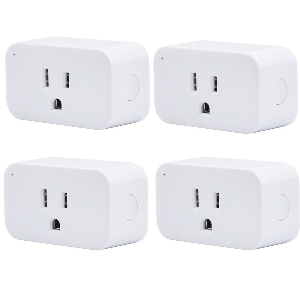 4 Pack Smart Plug, 15A Smart Outlet with Timer Function, ETL Certified