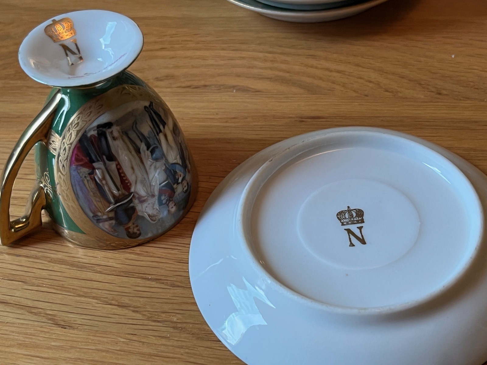 Vintage Royal Vienna Carlsbad Napoleonic Tea Set Service For 6 With Platter