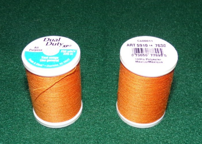 Dual Duty All Purpose Polyester Thread, 250 yards, Tangerine (7630)