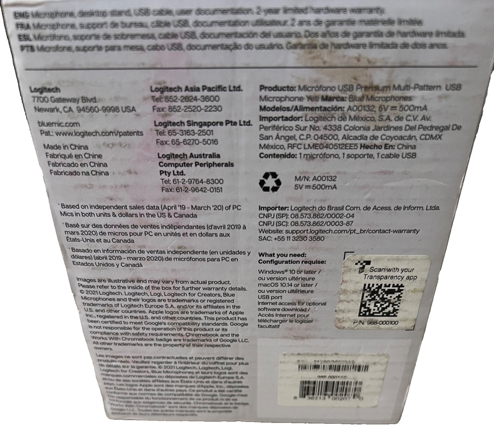 Logitech Blue Yeti USB Microphone for Creating, Gaming & Streaming