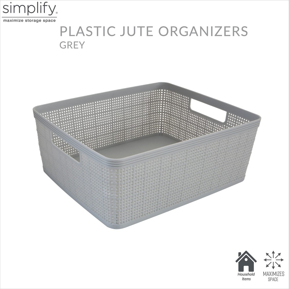 Simplify 10 Piece Organizing Set | Multiple Size Bins | Multipurpose | Office...
