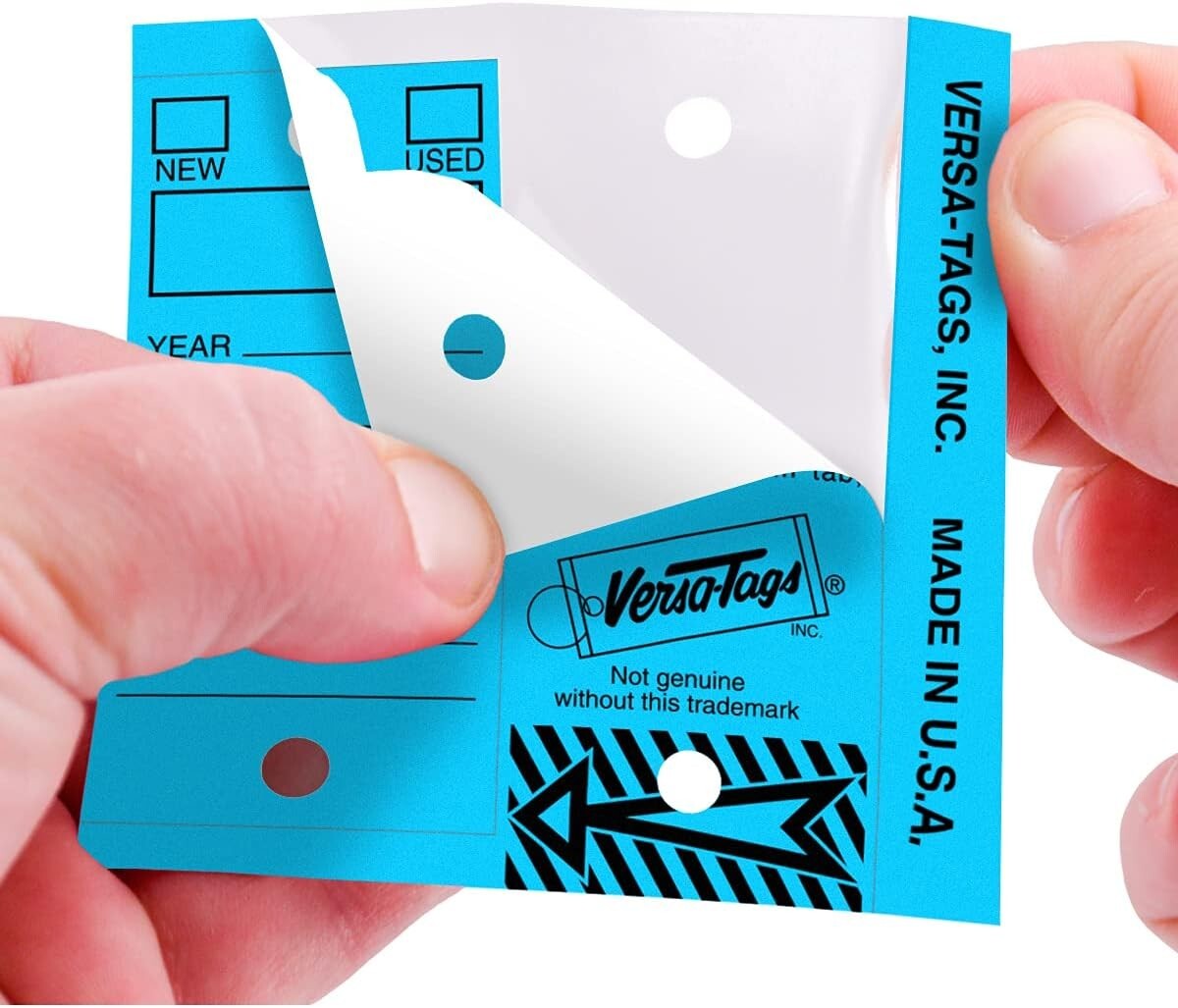 Versa-Tags Car Dealer 1000 Key Tags Self Laminating With Metal Rings