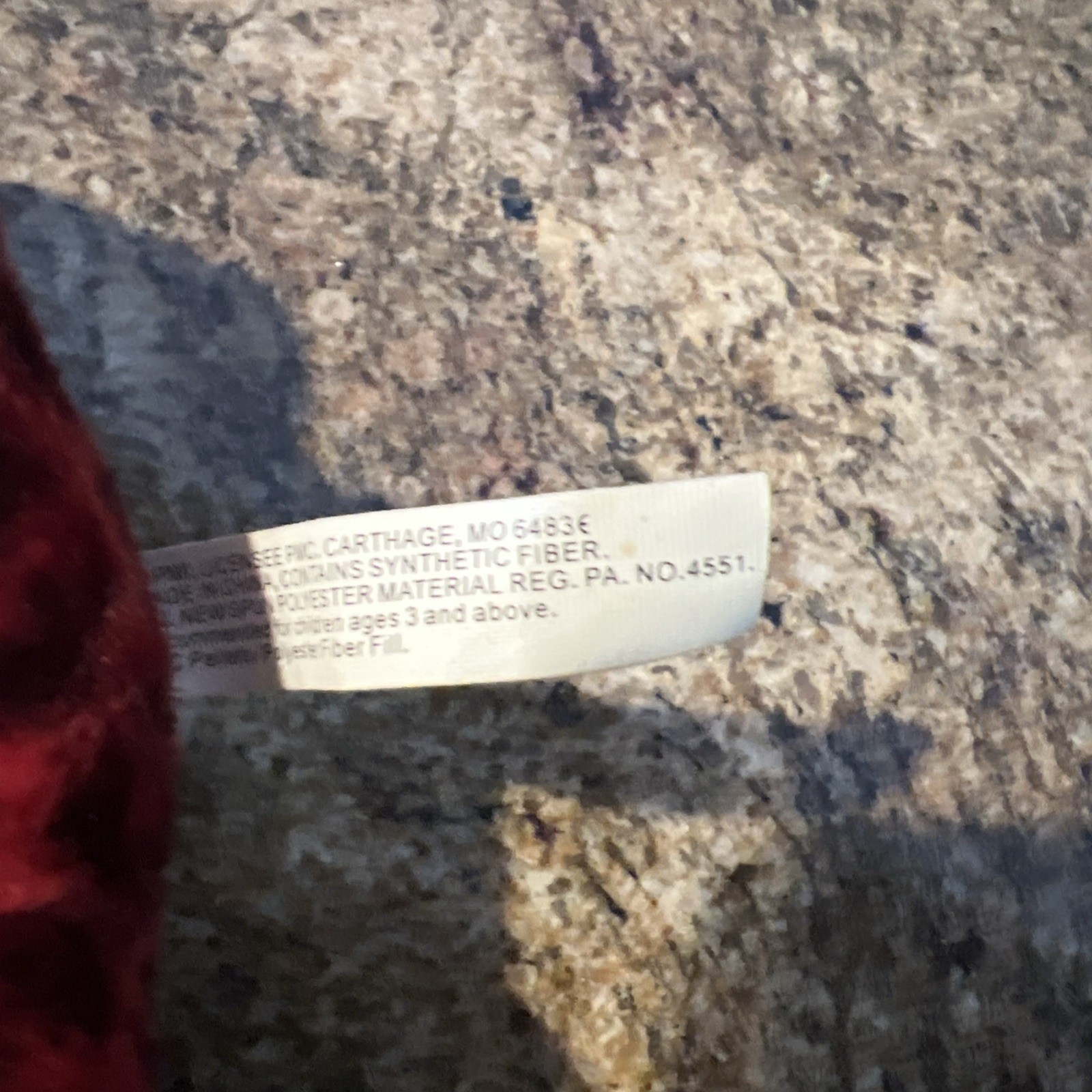 Vintage 1999 Renny the Rino Precious Moments Burgundy 6" Plush Tags