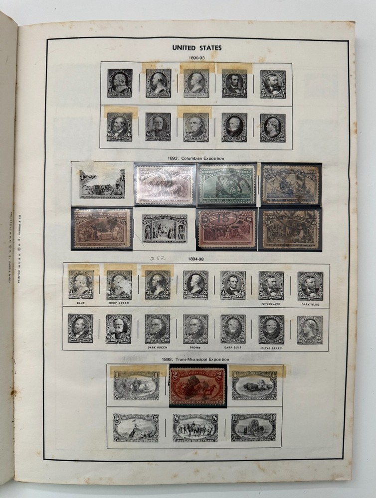 1972 H.E. HARRIS FREEDOM STAMP ALBUM UNITED STATES