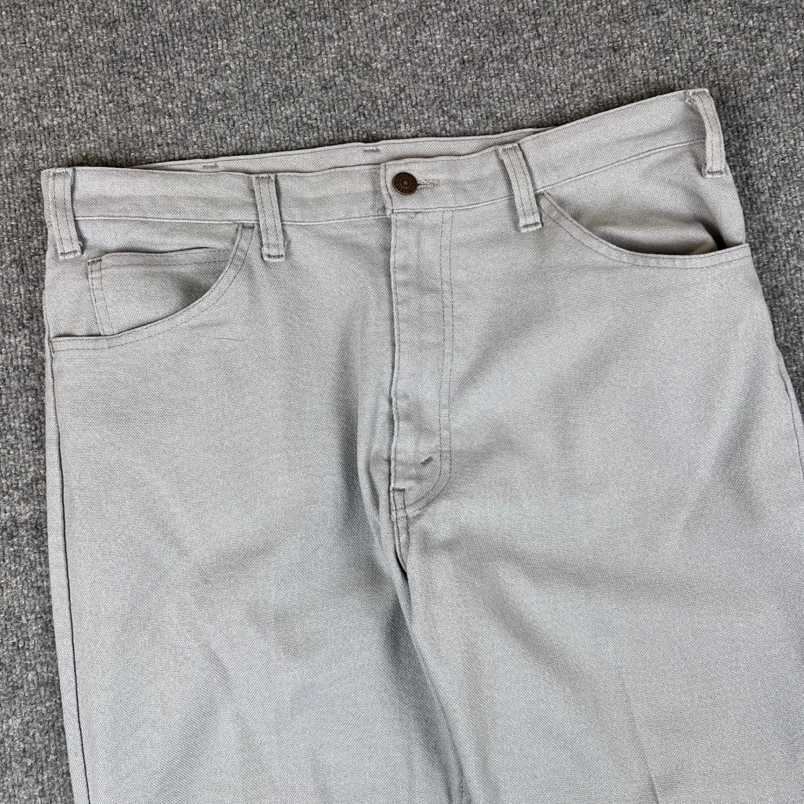 VTG 70s Levis 517 Pants Mens 36x30 Gray Sta Prest Bootcut Western Talon Zipper